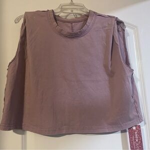 SHEIN Mauve Cropped Muscle Tank